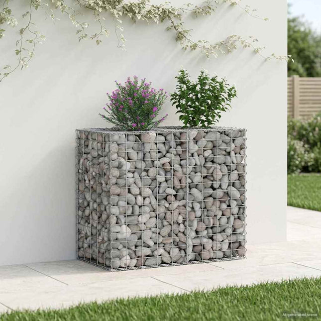 Gabion højbed Sølv