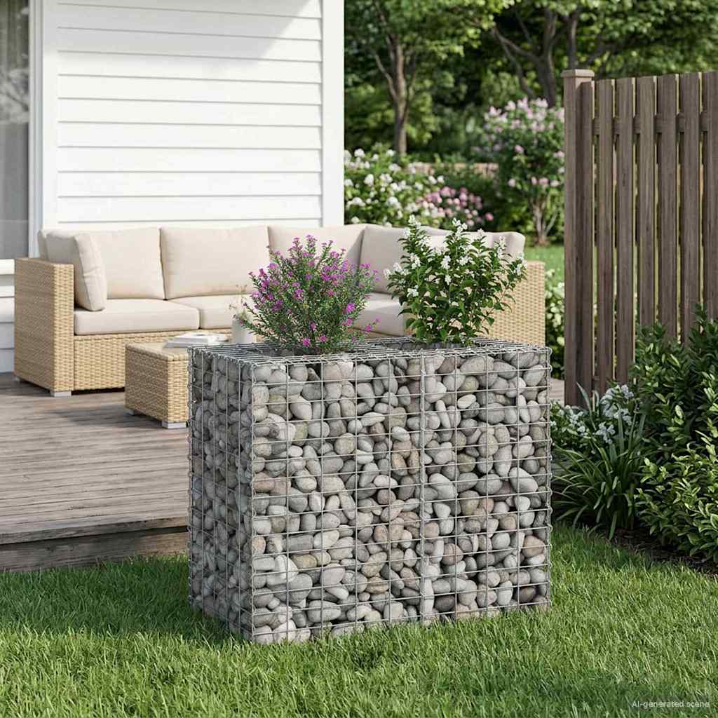 Gabion højbed Sølv