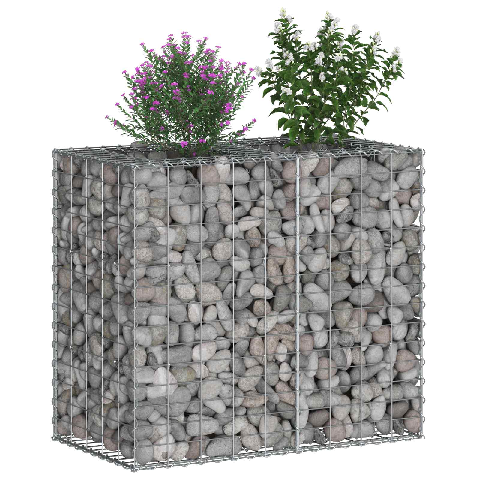 Gabion højbed Sølv
