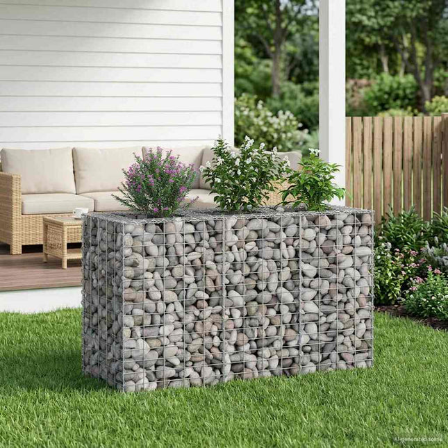 Gabion højbed Sølv