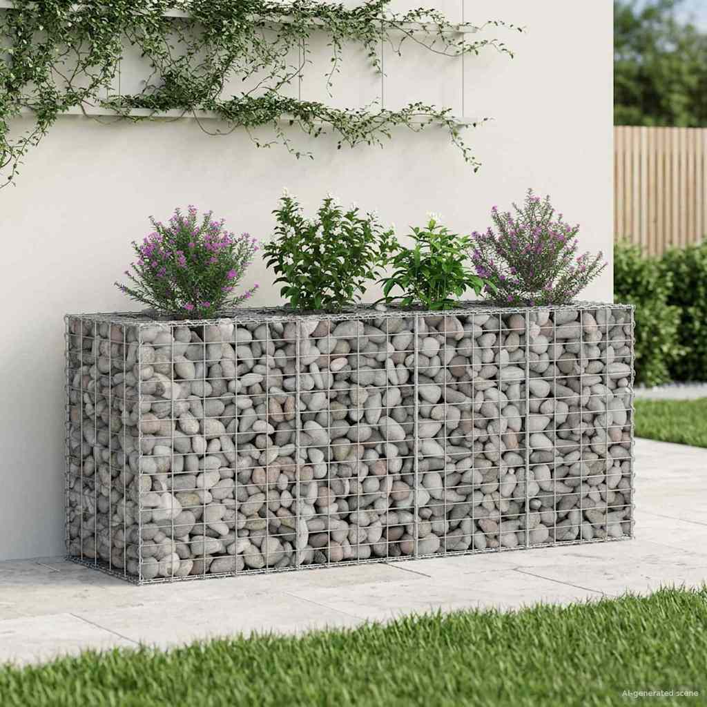 Gabion højbed Sølv