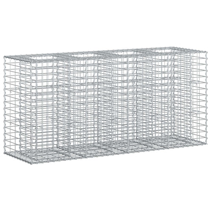 Gabion højbed 170 x 50 x 80 cm Galvaniseret stål Sølv