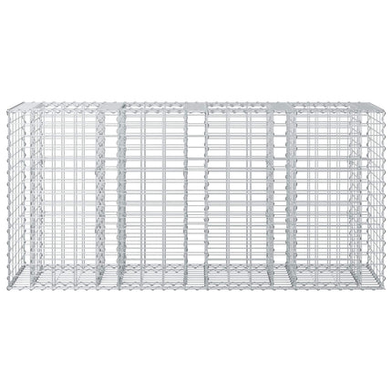Gabion højbed 170 x 50 x 80 cm Galvaniseret stål Sølv