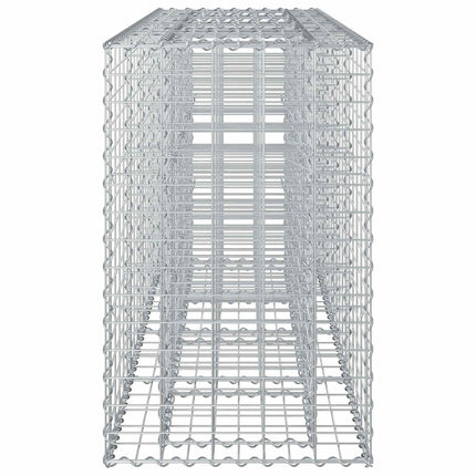 Gabion højbed 170 x 50 x 80 cm Galvaniseret stål Sølv