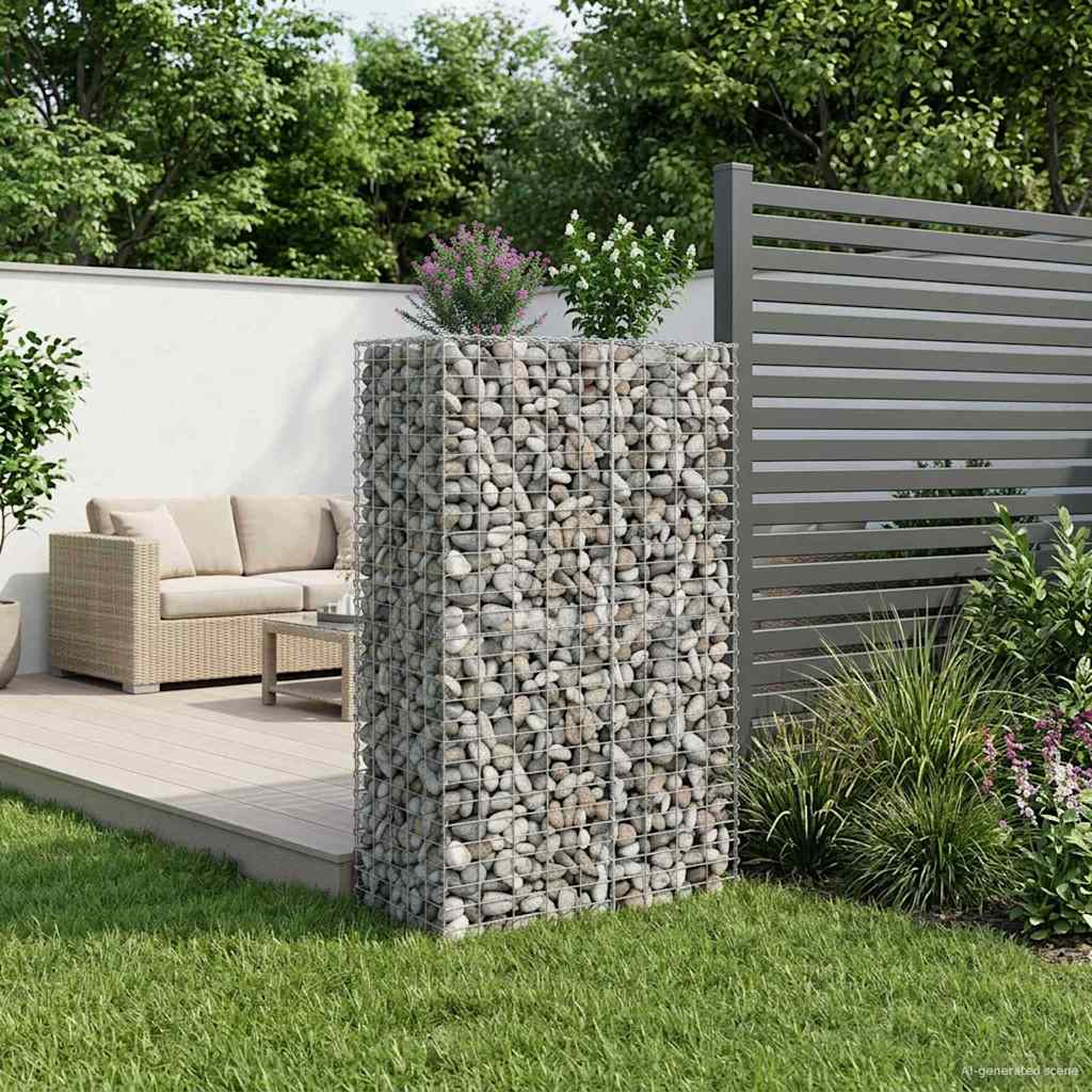 Gabion højbed Sølv