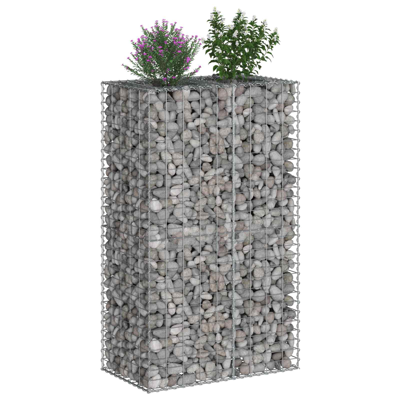 Gabion højbed Sølv