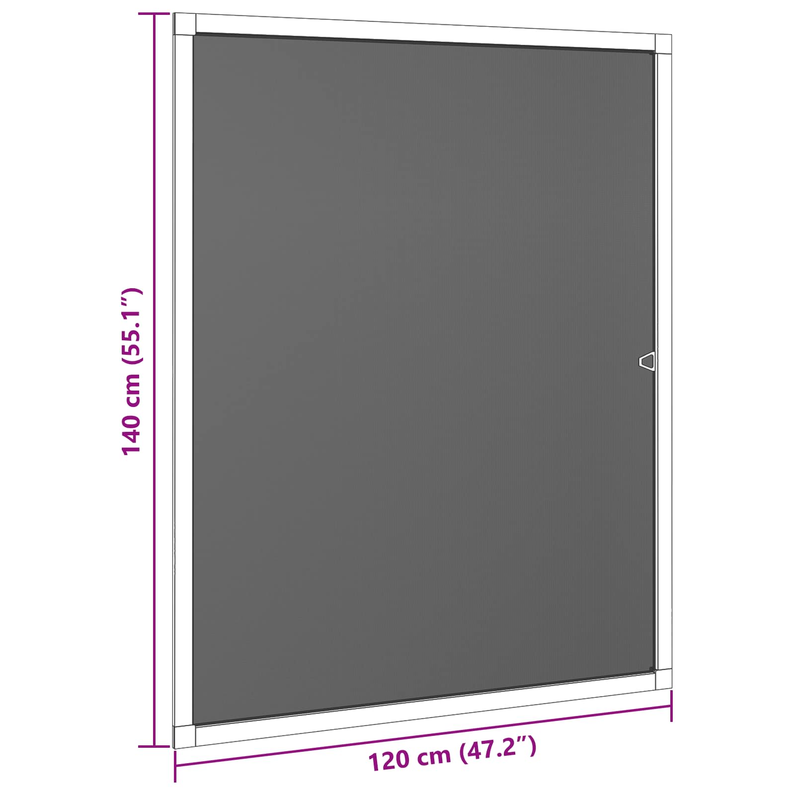 Insektnet til vinduer Hvid 120 x 140 cm Aluminium og glasfiber