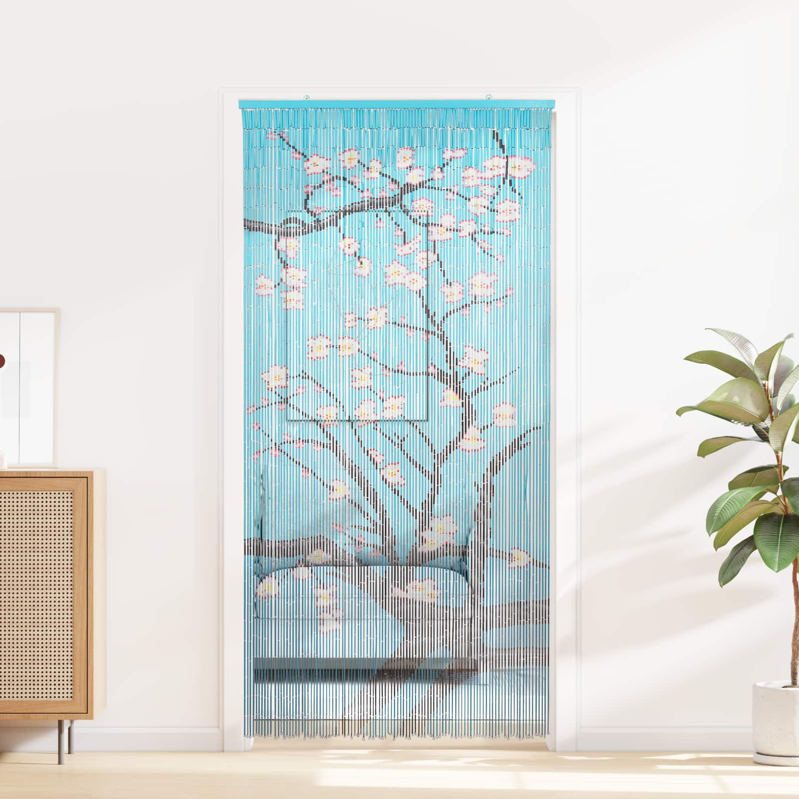Insekt Dør Gardin flerfarvet 200 x 100 cm Bambus