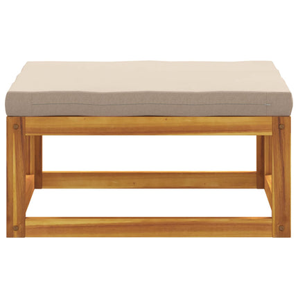 Modulær fodskammel med hynder 100 % polyester Solid-Acacia