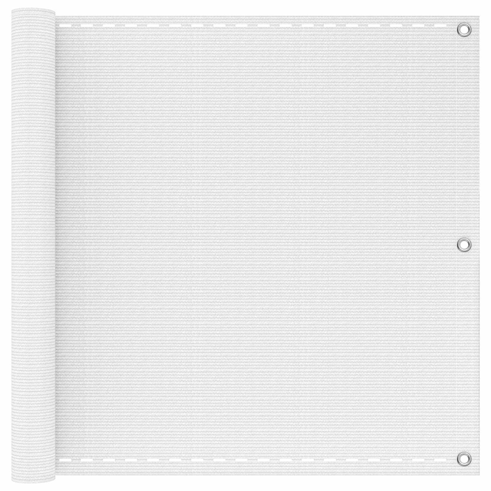 Altan Skærm Hvid 75 x 800 cm HDPE og Aluminium billede