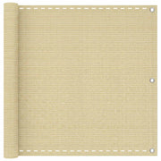 Altan Skærm Beige 75 x 800 cm HDPE og Aluminium