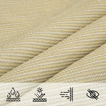 Solsejl Beige 2 x 6 m HDPE