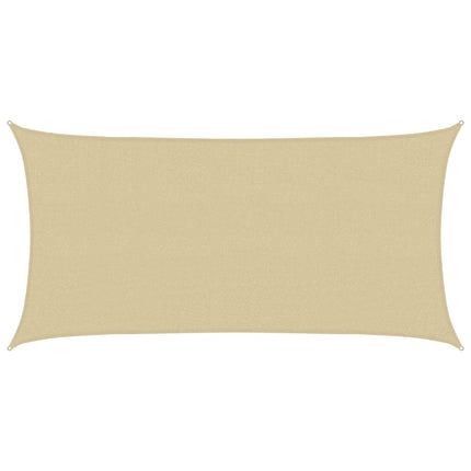Solsejl Beige 2 x 6 m HDPE