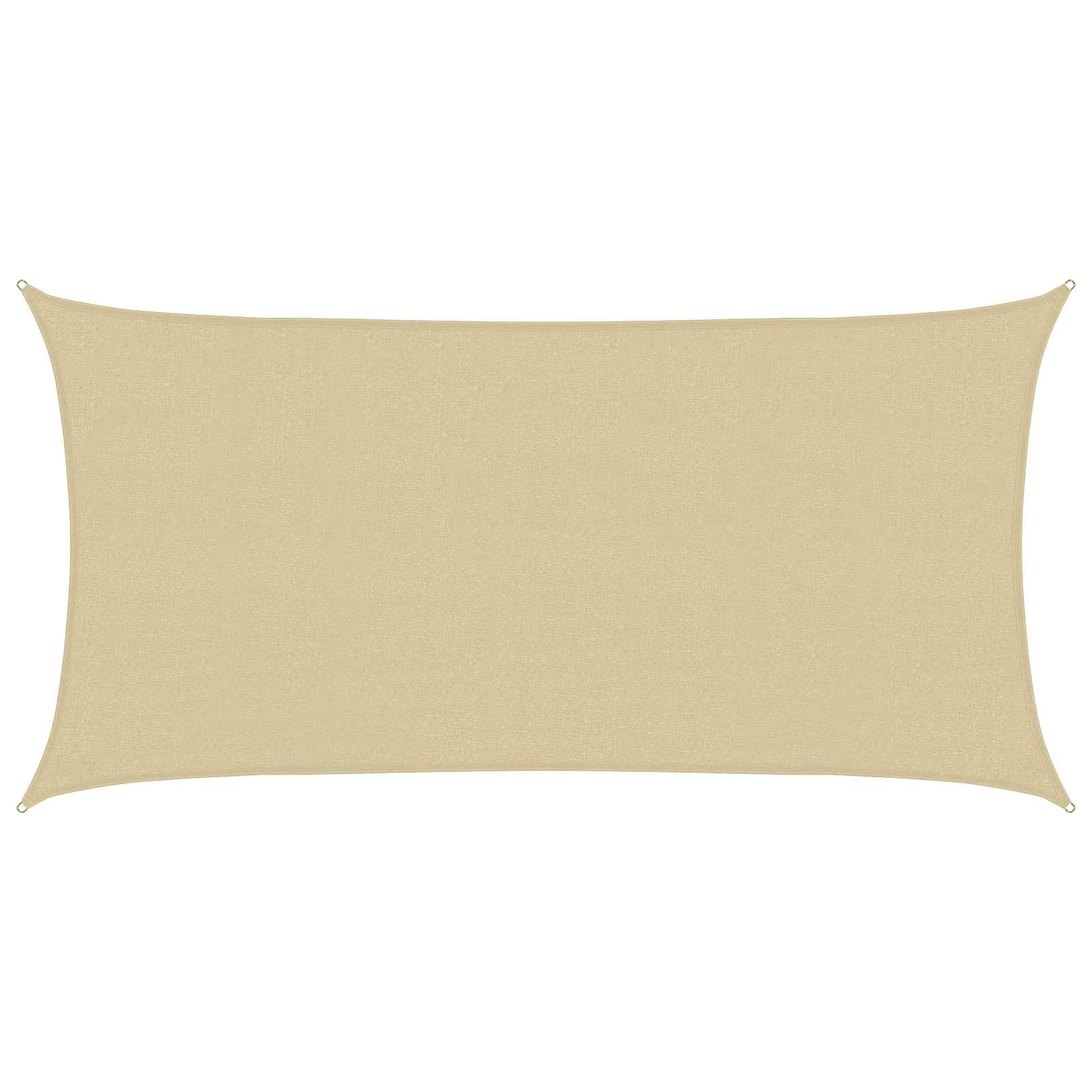 Solsejl Beige 2,5 x 6 m HDPE