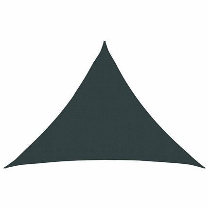 Solsejl 7 x 5 x 5 m HDPE Trekantet Mørkegrøn