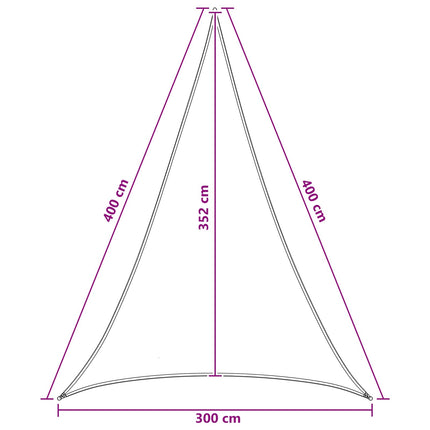 Solsejl Blå og Hvid 3 x 4 x 4 m HDPE