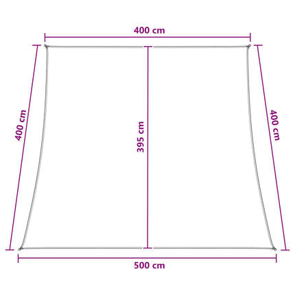 Solsejl Rektangulær 4/5 x 4 m HDPE Blå og Hvid