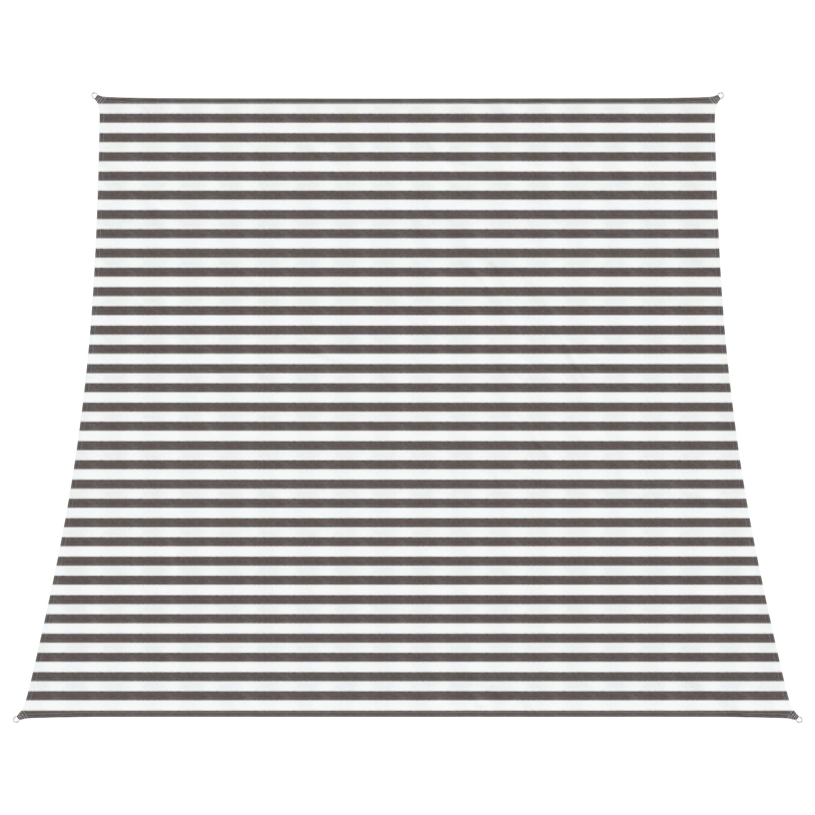 Solsejl Lys Grå og Hvid 4 / 5 x 4 m HDPE