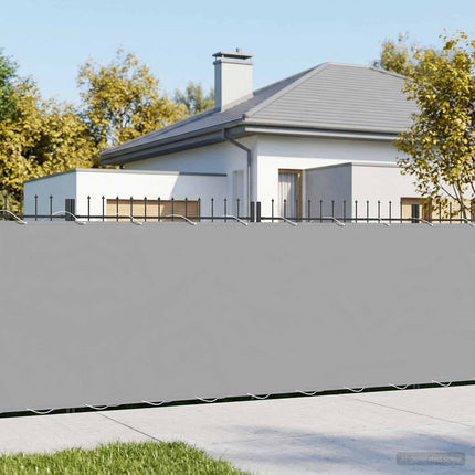 Balkon Afskærmning 180 x 600 cm Stof med PU-belægning Lysegrå
