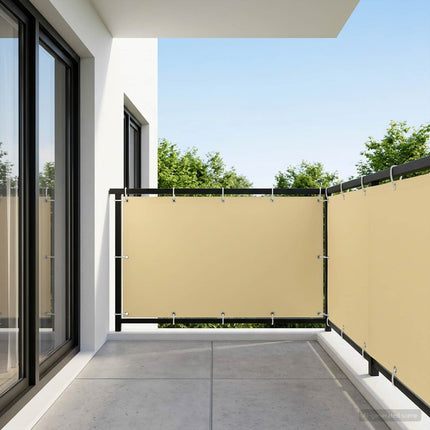Balkon Afskærmning 150 x 500 cm Stof med PU-belægning