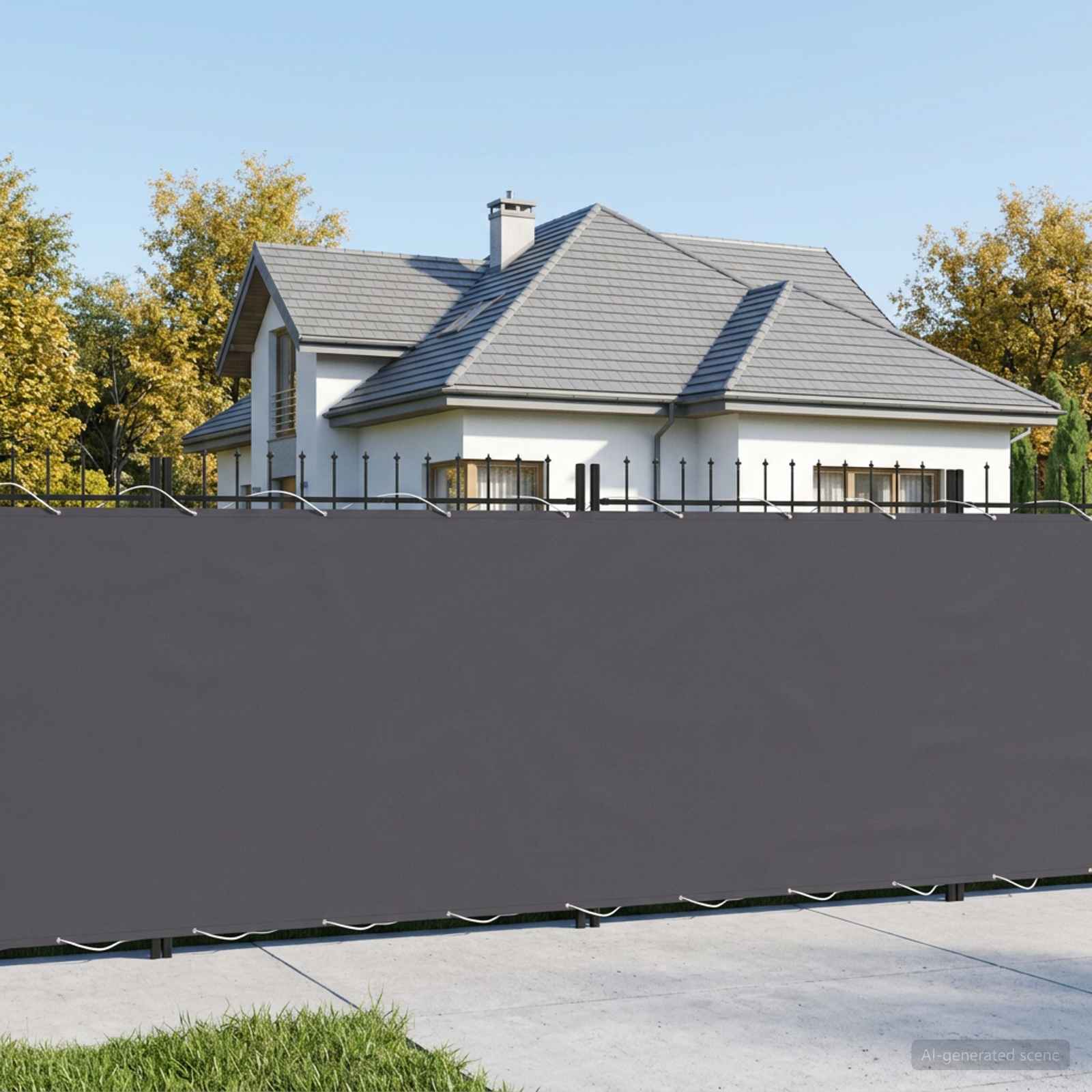 vidaXL Balkon Afskærmning 150 x 1000 cm Stof med PU-belægning Antracit