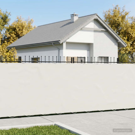 Balkon Afskærmning 150 x 300 cm Stof med PU-belægning Hvid