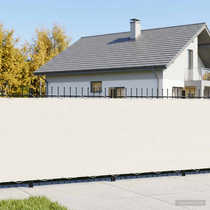 Balkon Afskærmning 180 x 300 cm Stof med PU-belægning Hvid