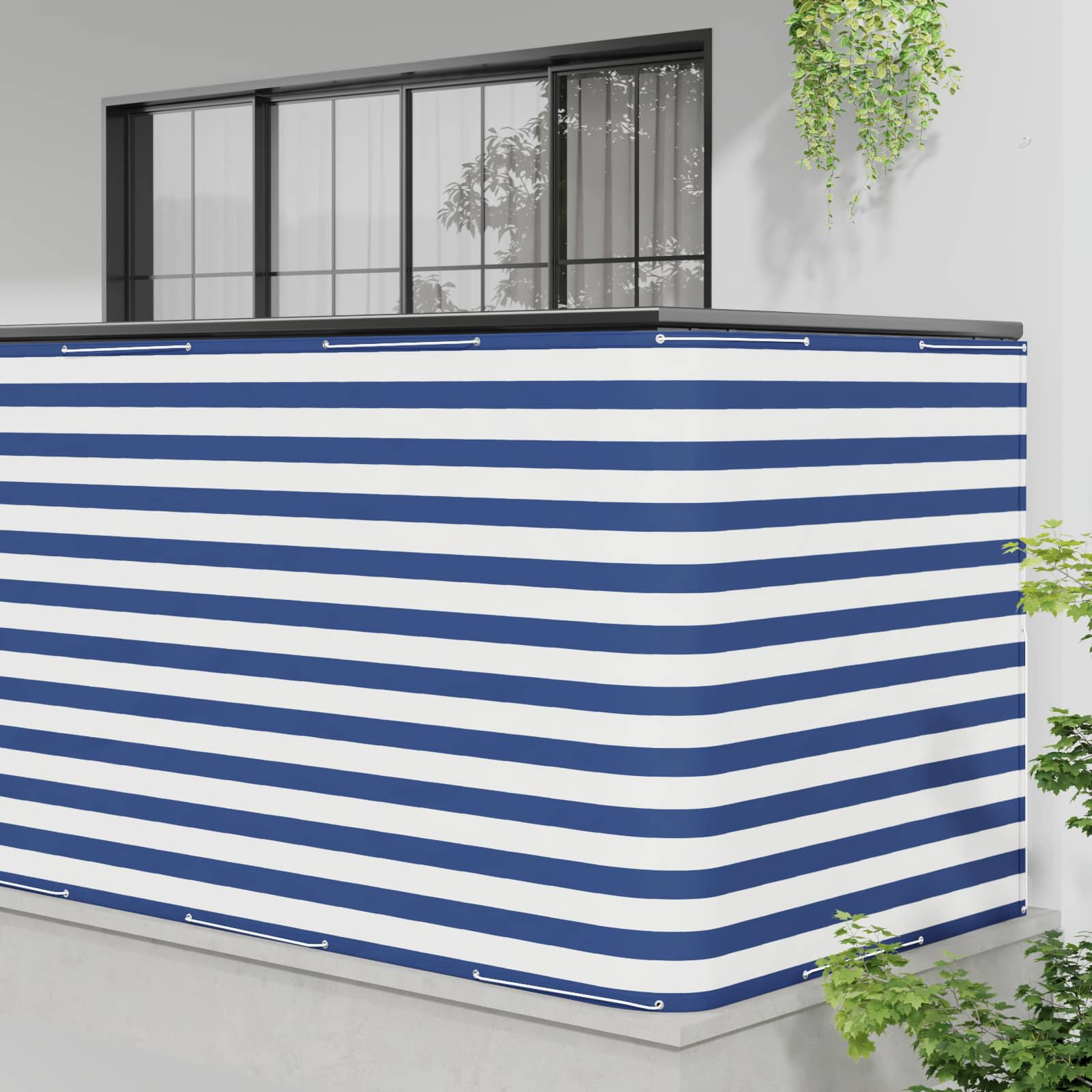 Balkon Afskærmning 150 x 700 cm Stof med PU-belægning