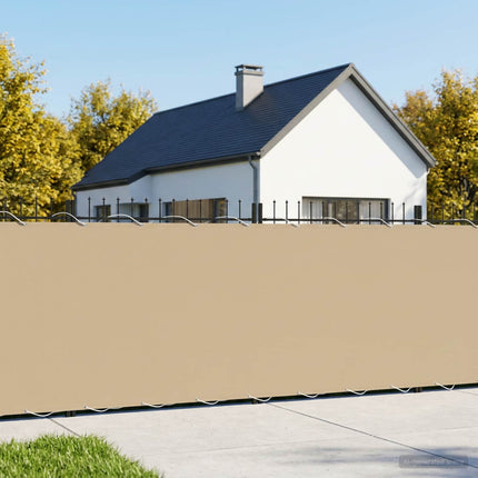 Balkon Afskærmning 150 x 200 cm Stof med PU-belægning Beige