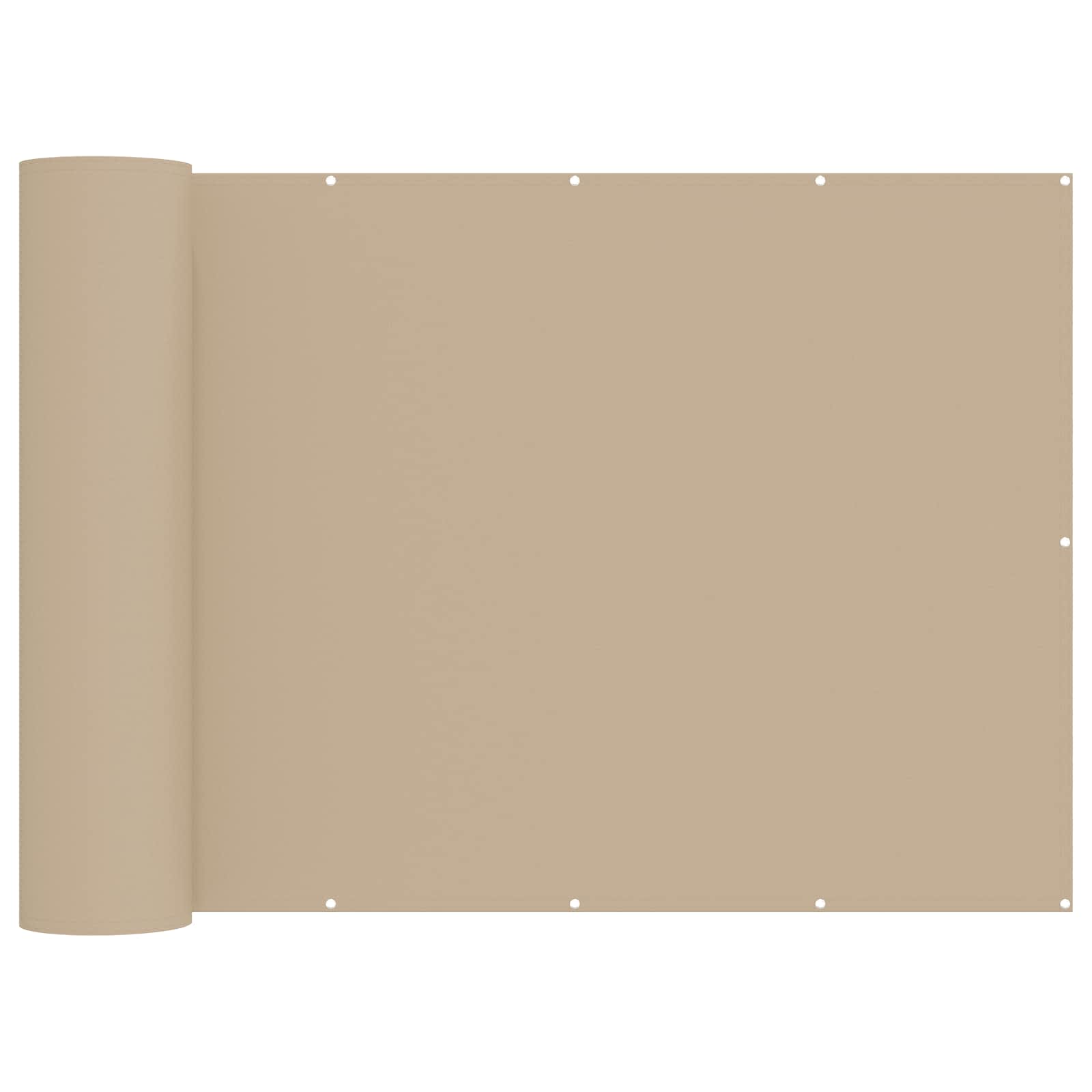 Balkon Afskærmning 150 x 300 cm Stof med PU-belægning Beige