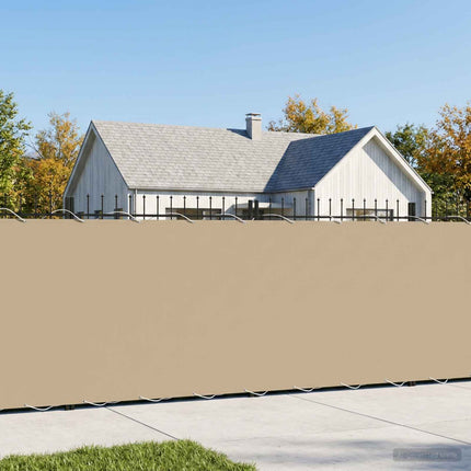 Balkon Afskærmning 180 x 400 cm Stof med PU-belægning Beige