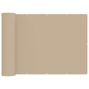Balkon Afskærmning 200 x 800 cm Stof med PU-belægning Beige