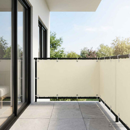 Balkon Afskærmning 150 x 400 cm Stof med PU-belægning