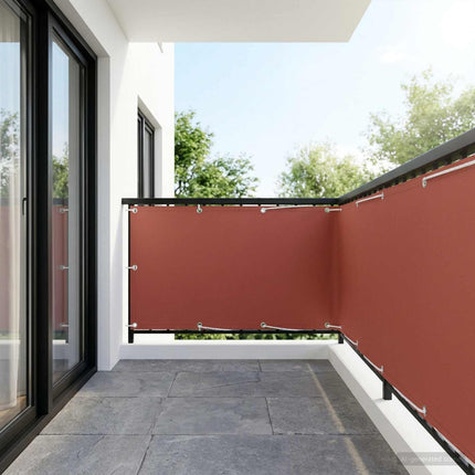 Balkon Afskærmning 150 x 400 cm Stof med PU-belægning