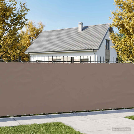 Balkon Afskærmning 150 x 300 cm Stof med PU-belægning Gråbrun