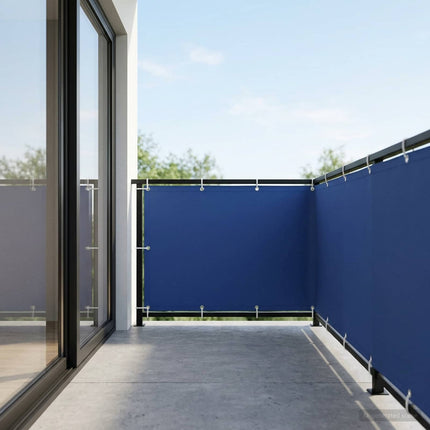 Balkon Afskærmning 150 x 600 cm Stof med PU-belægning Blå