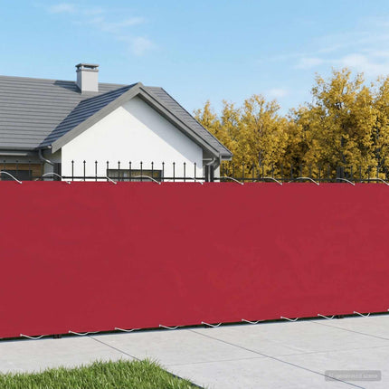 Balkon Afskærmning 180 x 200 cm Stof med PU-belægning Rød