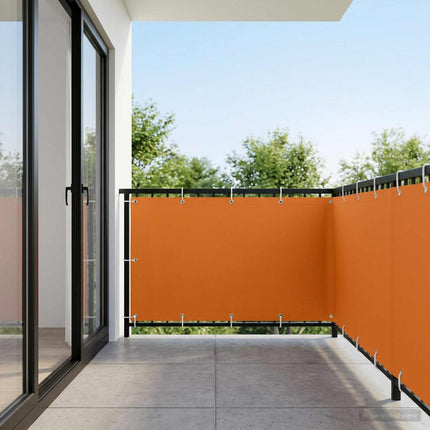 Balkon Afskærmning 150 x 300 cm Stof med PU-belægning Orange