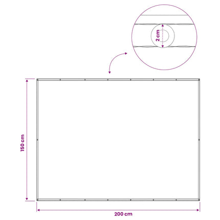 Balkon Afskærmning 150 x 200 cm Stof med PU-belægning Orange