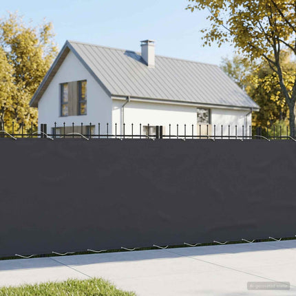 Balkon Afskærmning 150 x 400 cm Stof med PU-belægning Sort