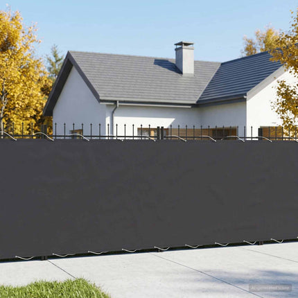 Balkon Afskærmning 180 x 300 cm Stof med PU-belægning Sort