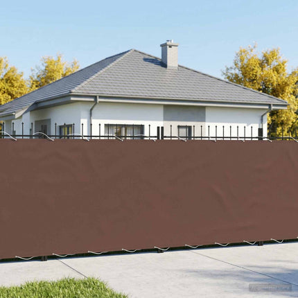 Balkon Afskærmning 150 x 600 cm Stof med PU-belægning Brun