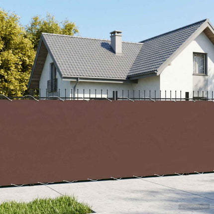 Balkon Afskærmning 200 x 500 cm Stof med PU-belægning Brun
