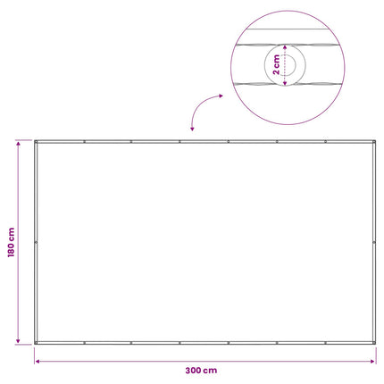 Balkon Afskærmning 180 x 300 cm Stof med PU-belægning Bordeaux