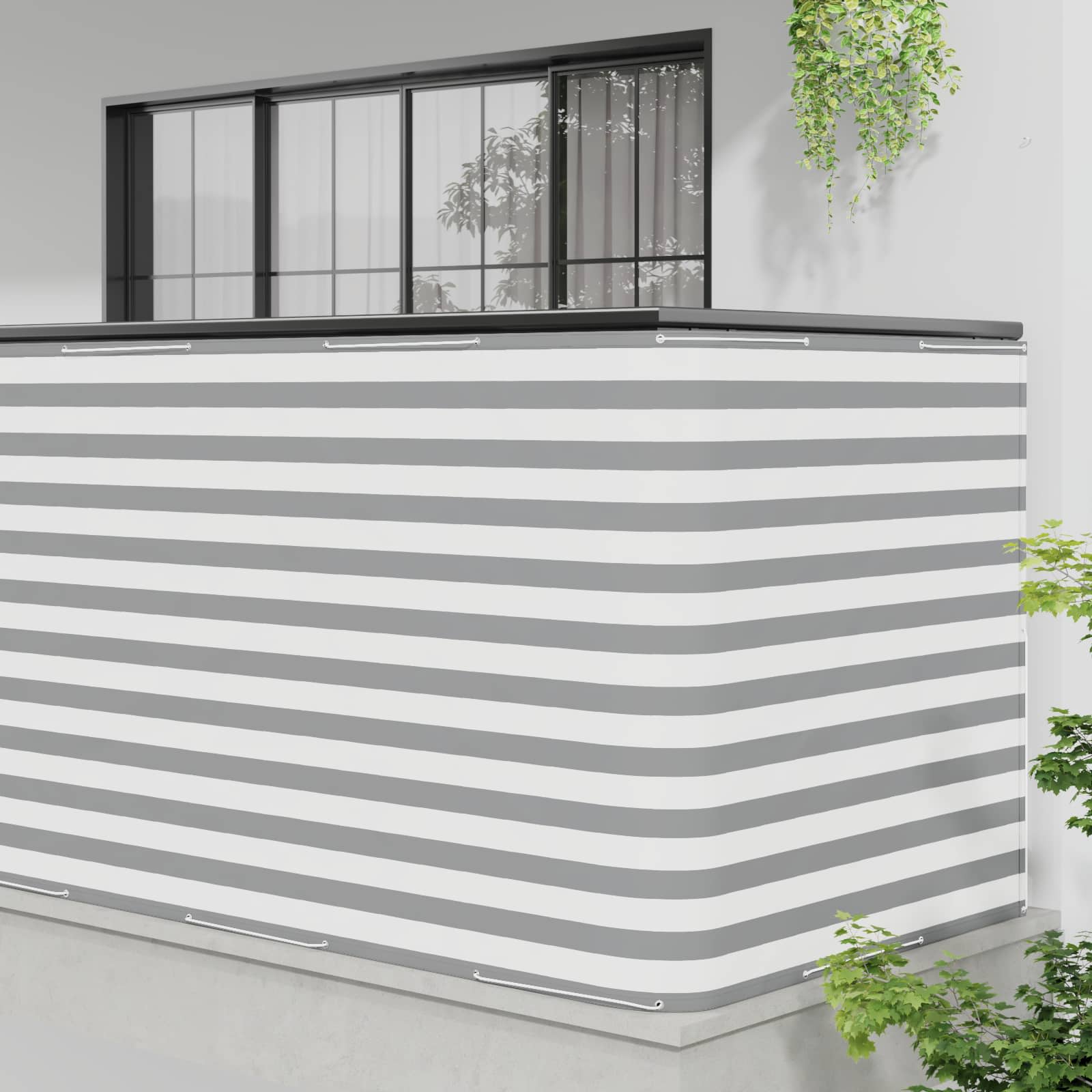 Balkon Afskærmning 150 x 1000 cm Stof med PU-belægning