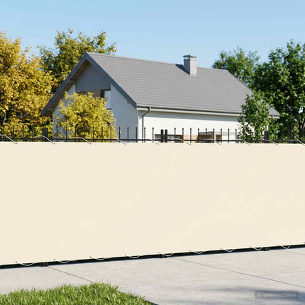 Balkon Afskærmning 1,8 x 15 m Stof med PU-belægning Cremefarvet