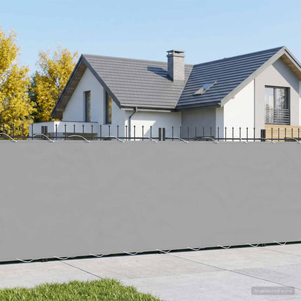 Balkon Afskærmning 1,8 x 25 m Stof med PU-belægning Lysegrå