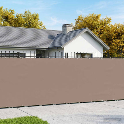 Balkon Afskærmning 1,8 x 25 m Stof med PU-belægning Gråbrun