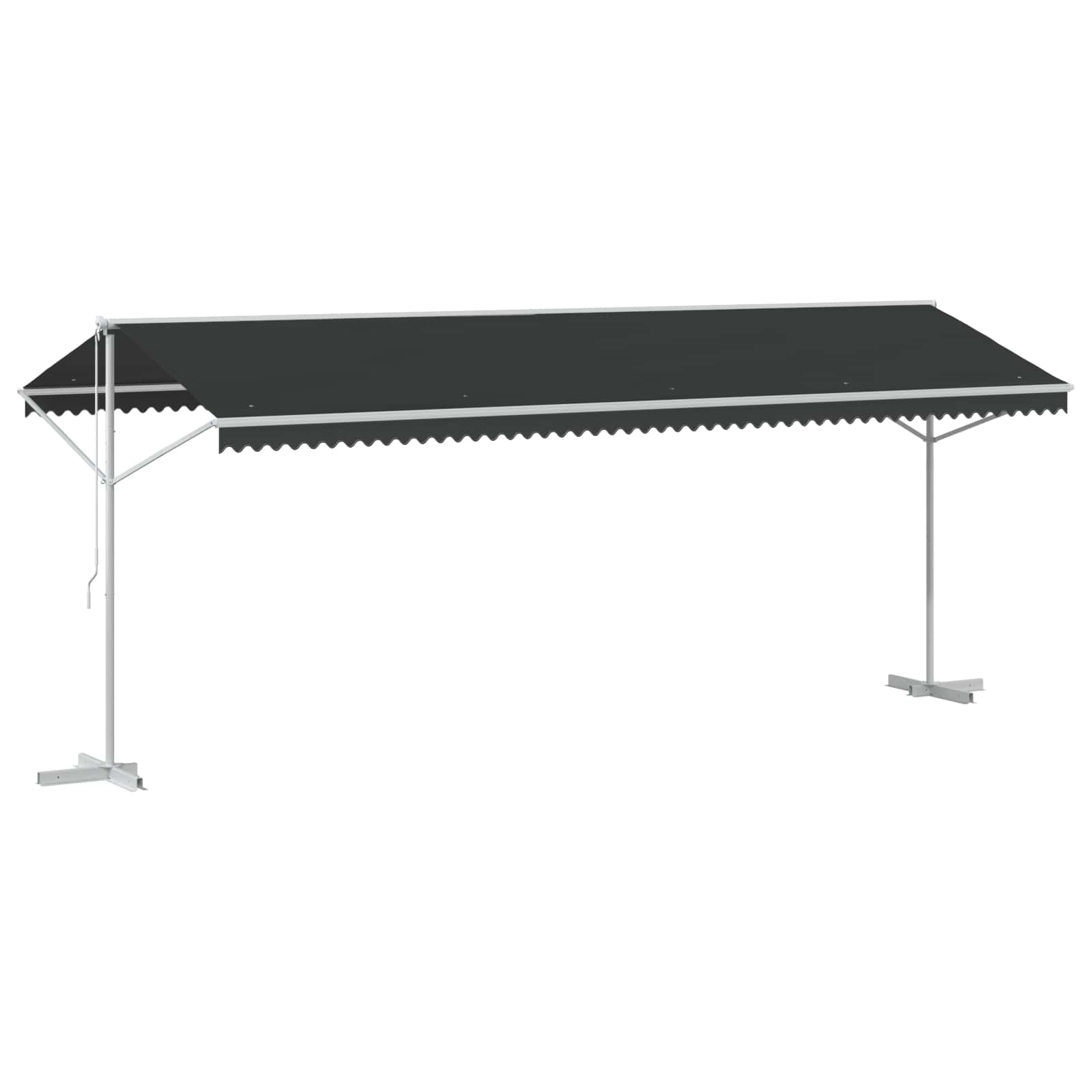 Fritstående markise Antracit 6 x 3 m Polyester