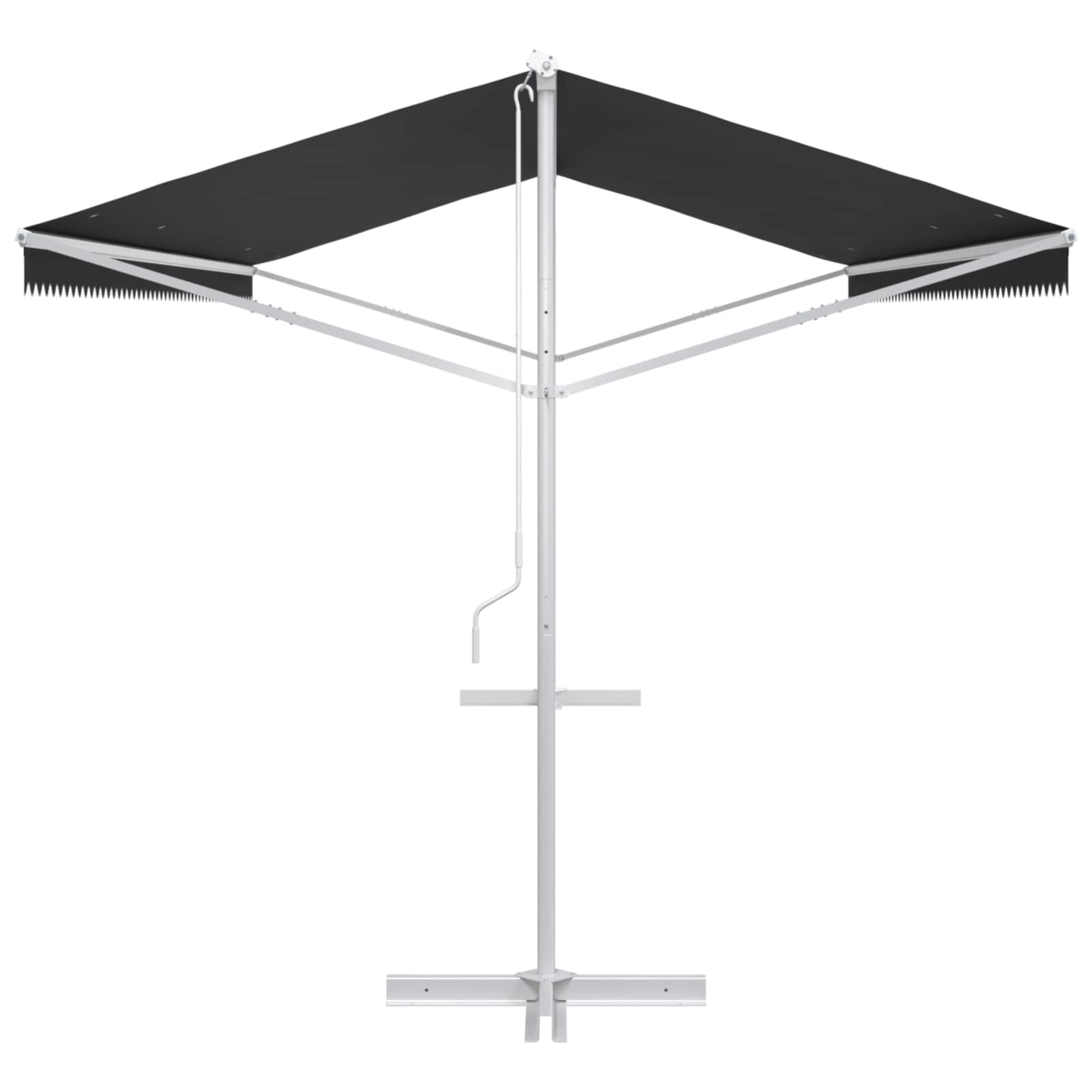 Fritstående markise Antracit 6 x 3 m Polyester